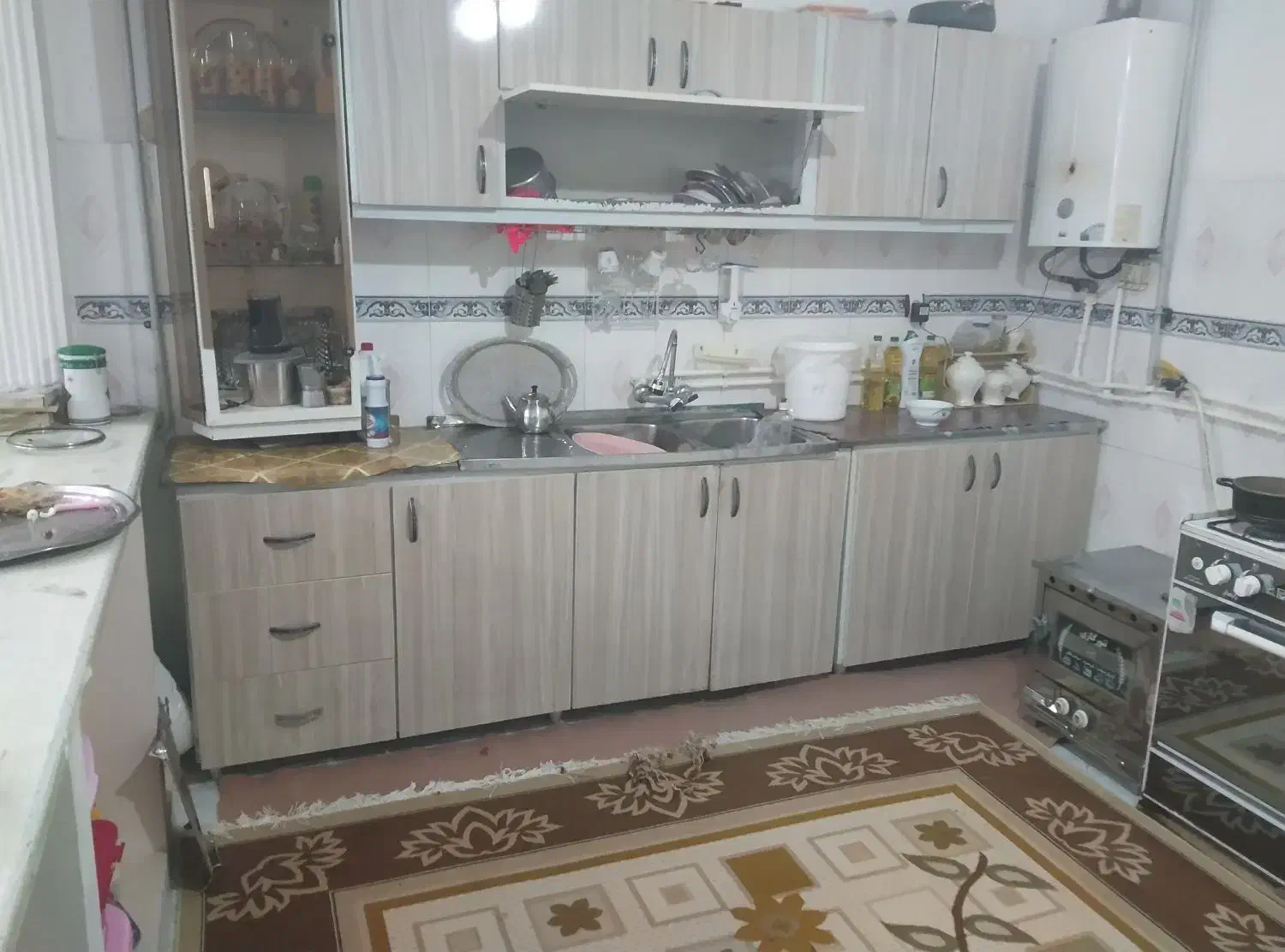 سه متر کابینت فلزی درب MDF|مصالح و تجهیزات ساختمان|قوچان, |دیوار