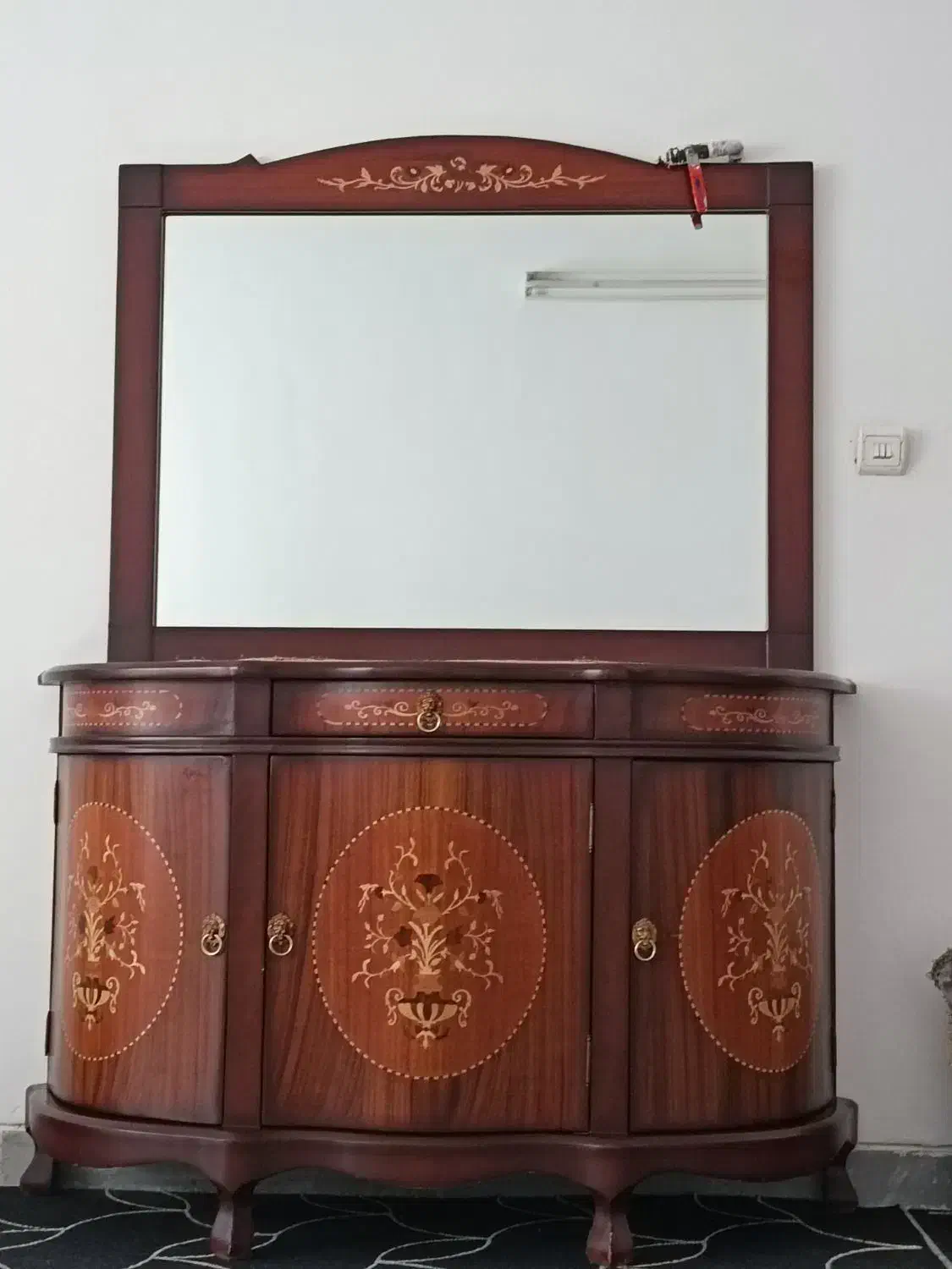 آینه وکنسول|بوفه، ویترین، کنسول|شیراز, پشم شیشه|دیوار