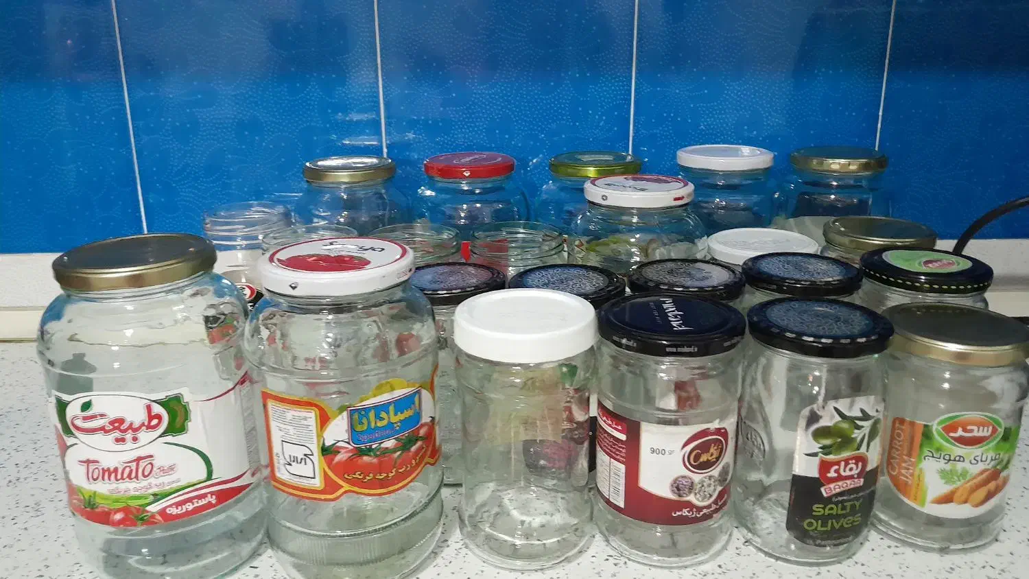 شیشه رب سالم در سایز بزرگ و کوچک|ظروف نگهدارنده، پلاستیکی، یکبارمصرف|تبریز, |دیوار