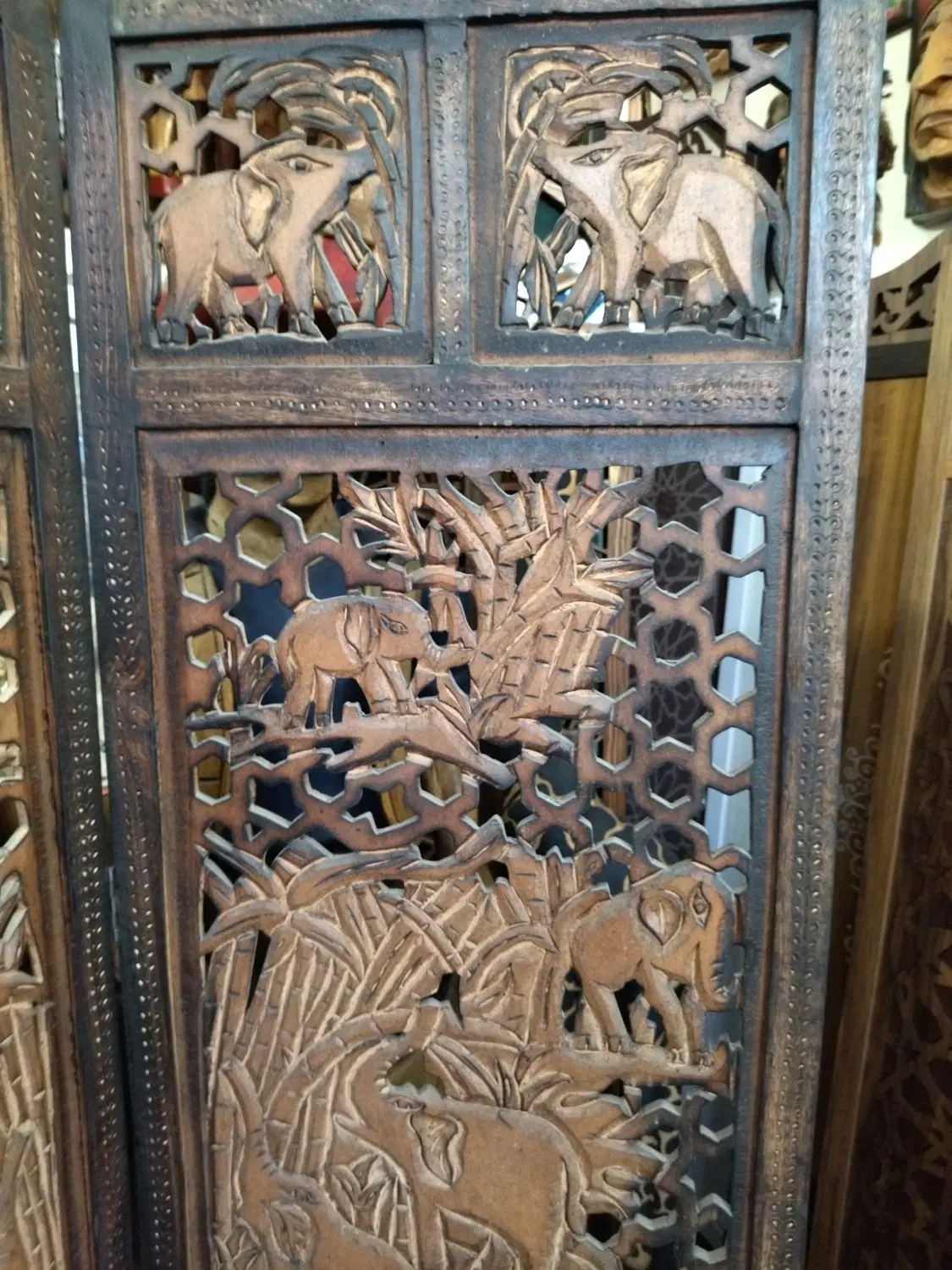 پاراوان تایلندی چوبی .پارتیشن فیل هندی|صنایع دستی و سایر لوازم تزئینی|تهران, زعفرانیه|دیوار