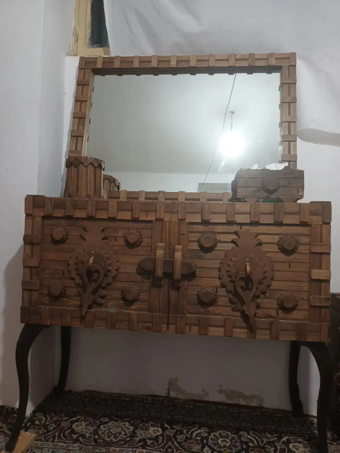 اینه وکنسول چوب|بوفه، ویترین، کنسول|سنندج, |دیوار