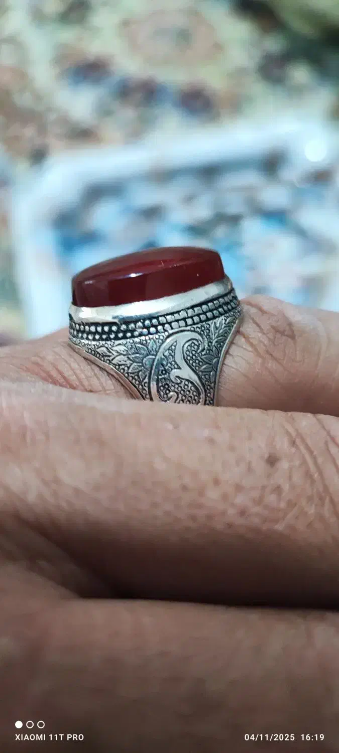 انگشتر عقیق سرخ یمنی اصل سنگین وزن|جواهرات|پاکدشت, خاتون آباد|دیوار