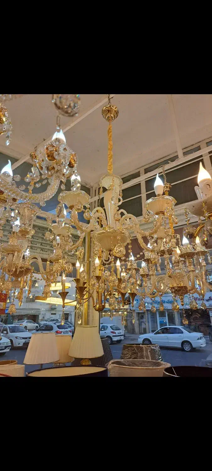 لوستر ۵ شاخه|لوستر و چراغ آویز|قائم‌شهر, |دیوار