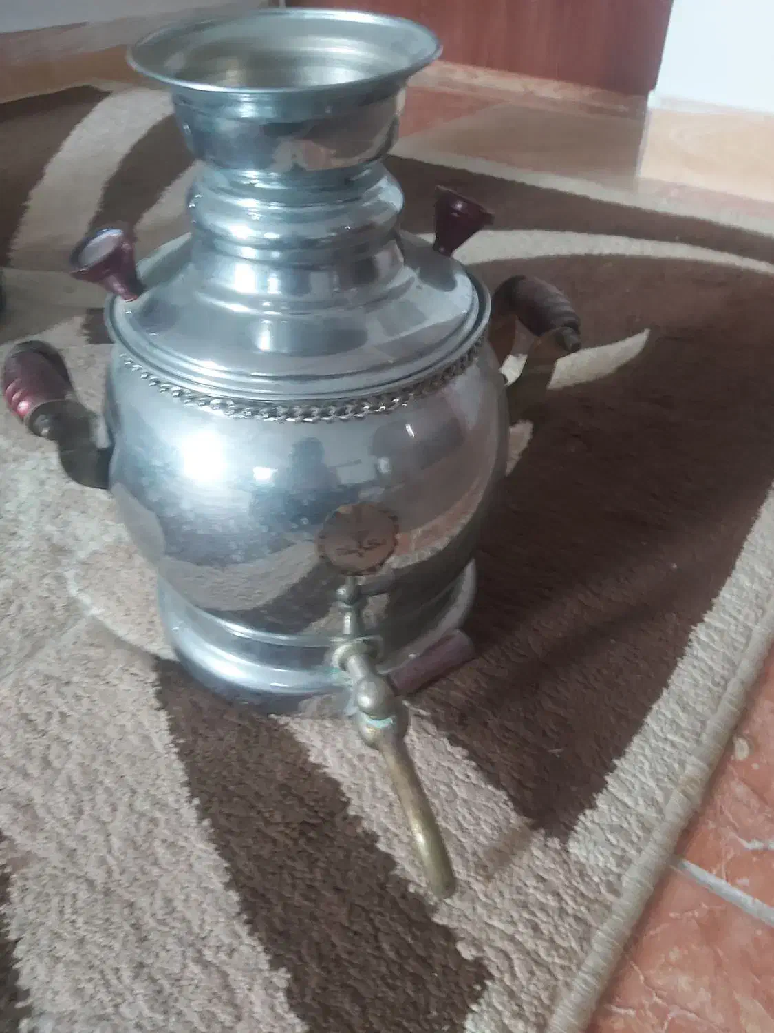 سماور شیردار روی گازی|قوری، کتری، قهوه‌ساز دستی|هادی شهر, |دیوار