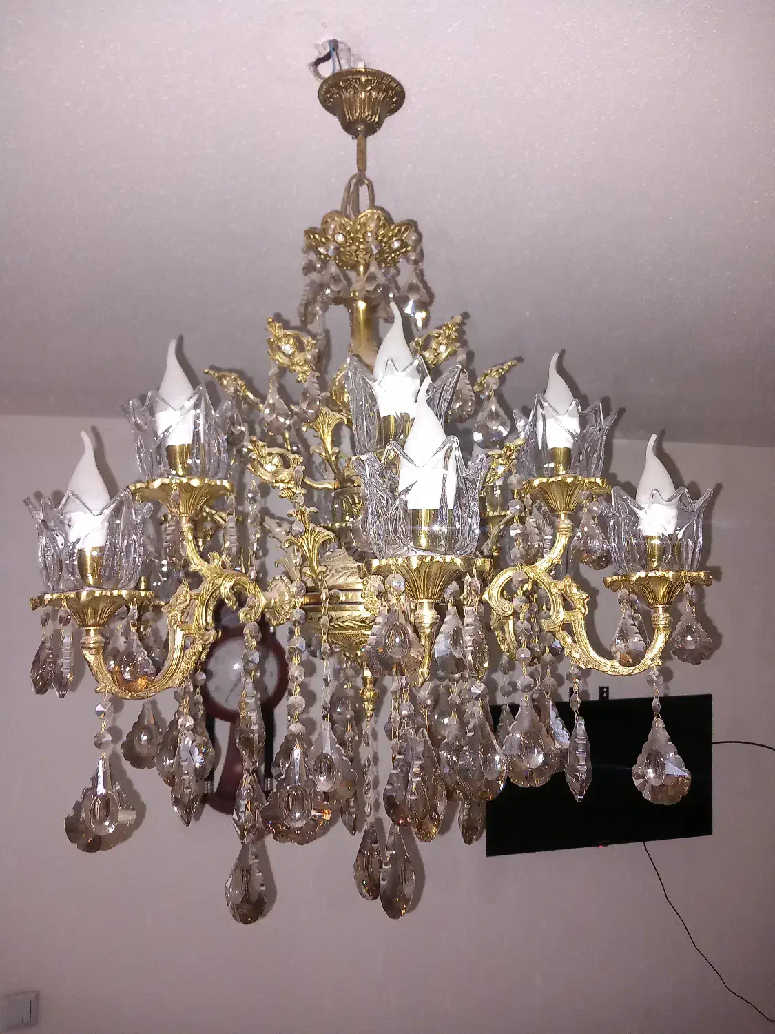 لوستر برنجی|لوستر و چراغ آویز|معصومیه, |دیوار