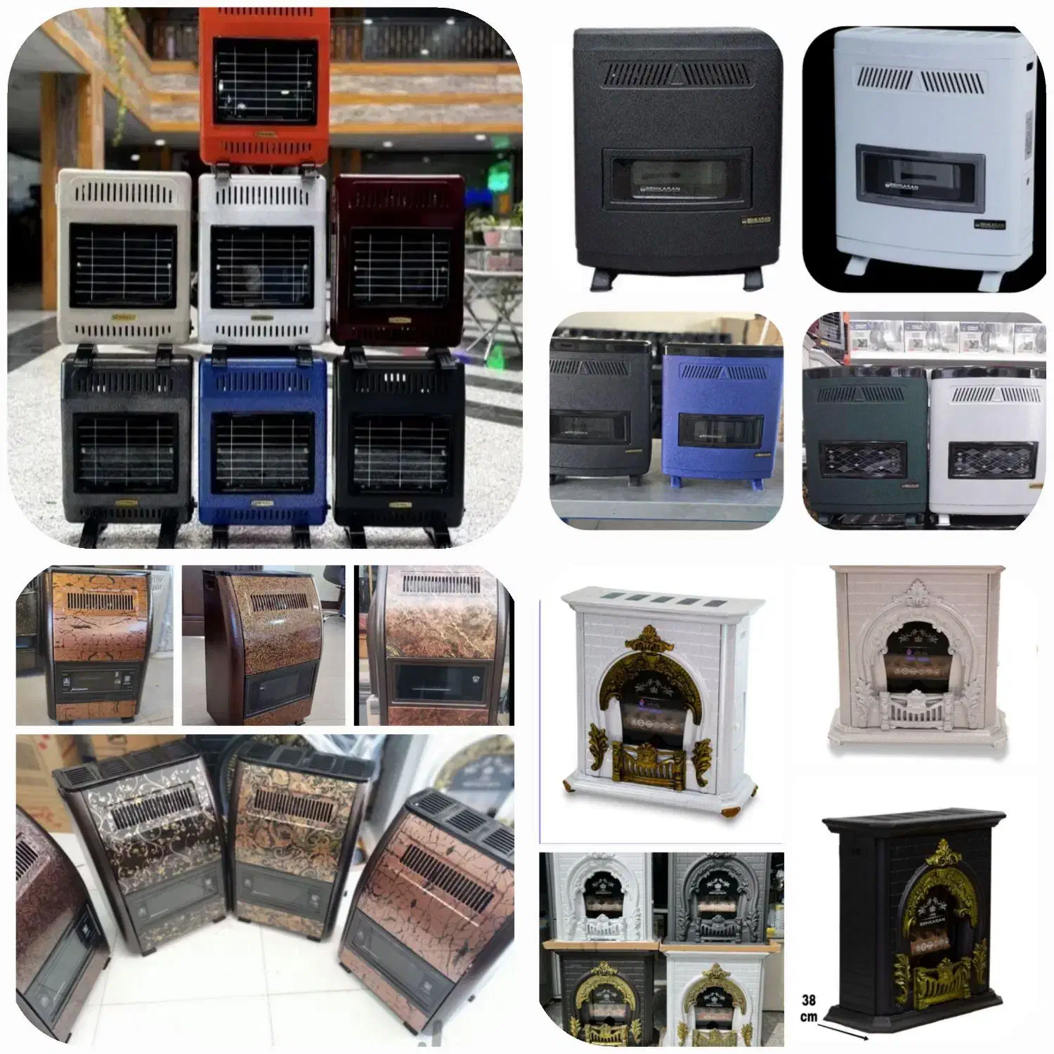 بخاری گازی برقی بدون دودکش شومینه تمام لعابی آکبند|بخاری، هیتر، شومینه|نجف‌آباد, امیرآباد|دیوار