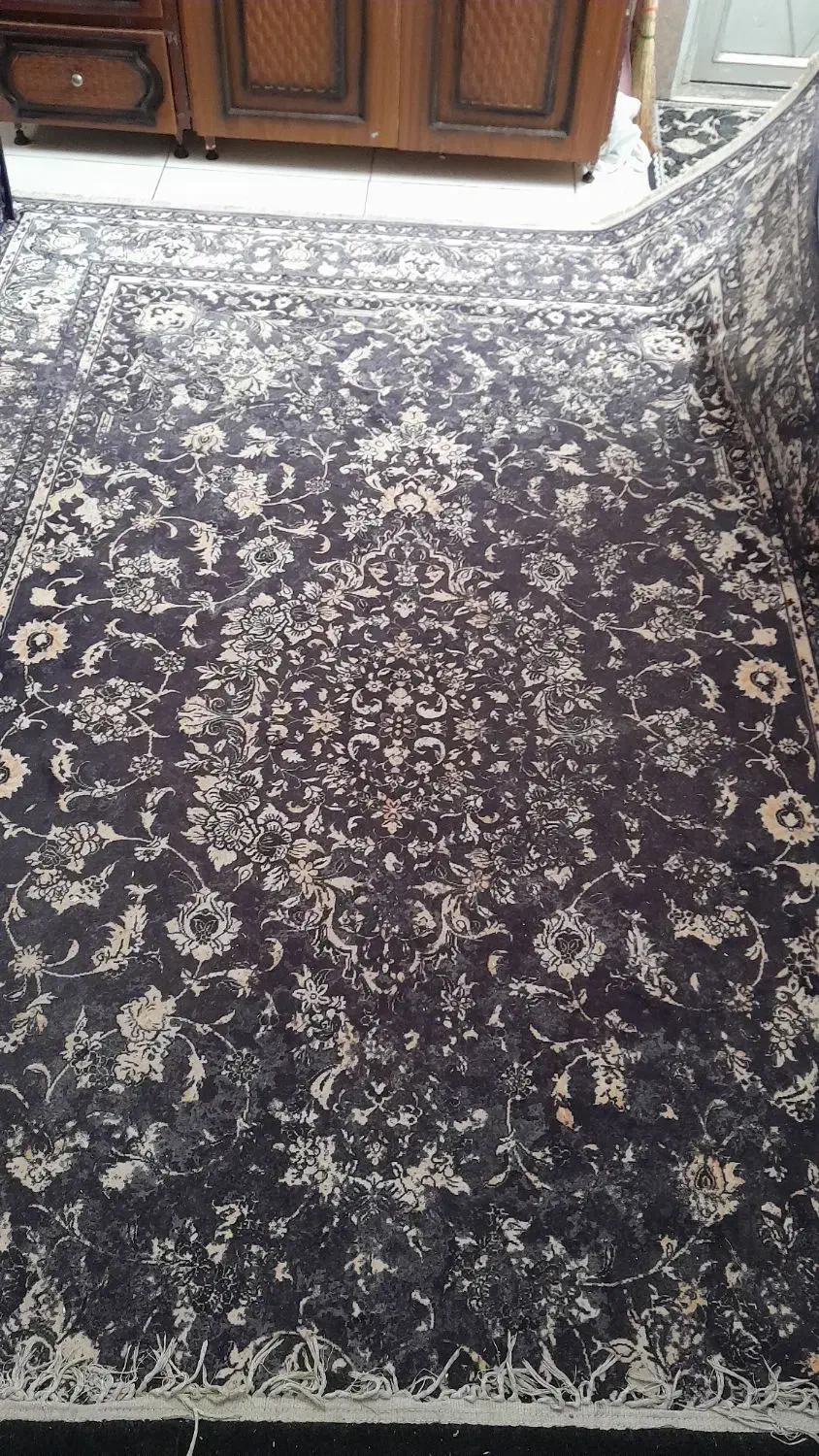 قالی مترون 6متری در حد نو|فرش|کرمان, |دیوار