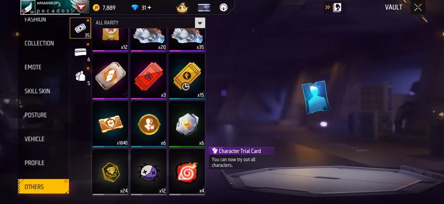 اکانت فری فایر FREE FIRE FF گارنا|کنسول، بازی ویدئویی و آنلاین|یزد, |دیوار