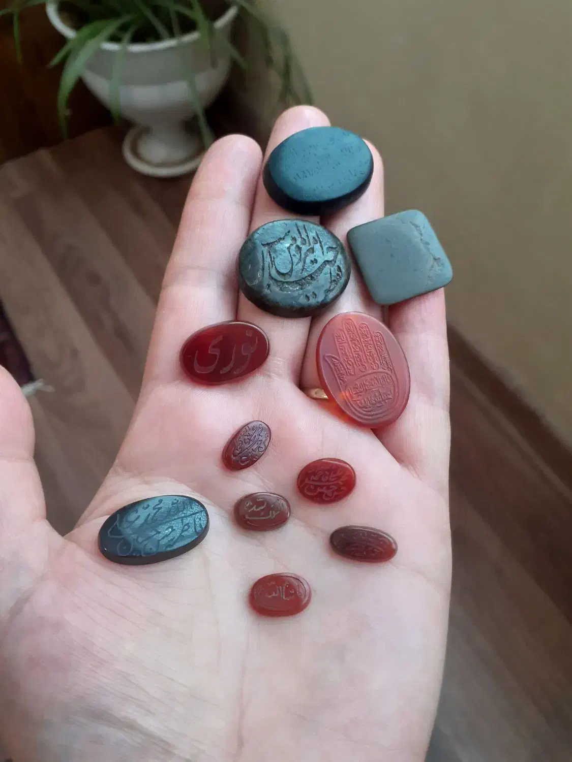 نکین خطی وانگشتر چشم نظر ومینا|جواهرات|اردبیل, |دیوار