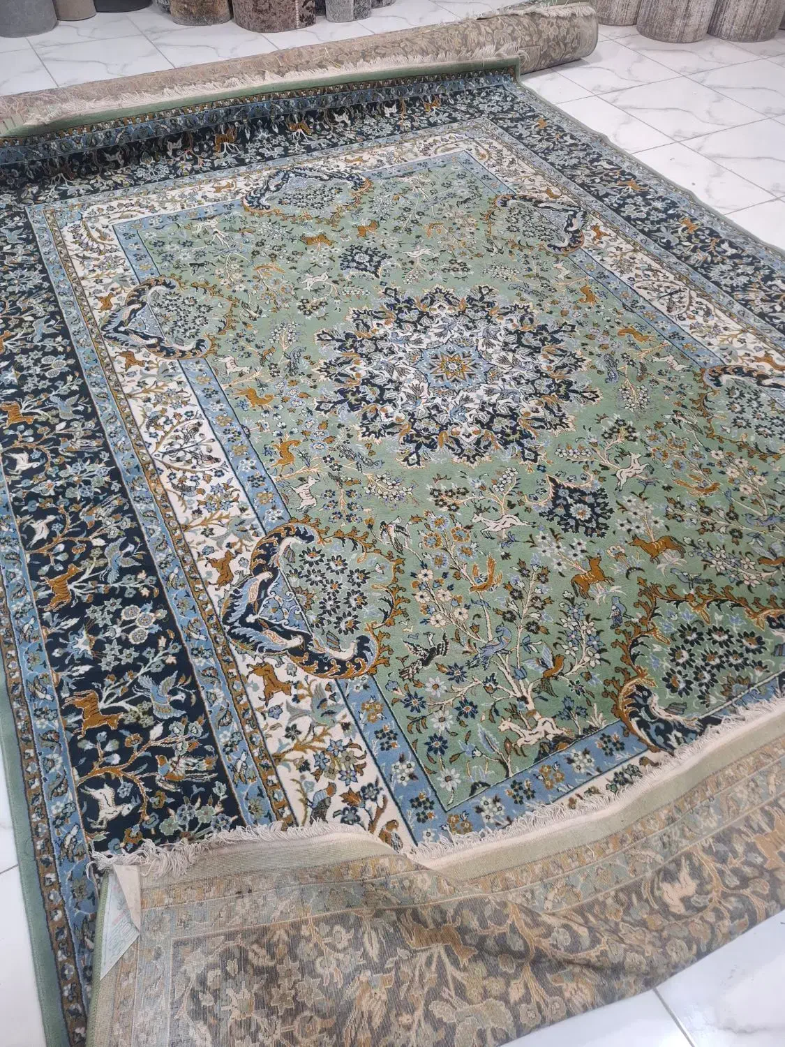 دو تخته فرش ۱۲ متری|فرش|لنجان, |دیوار