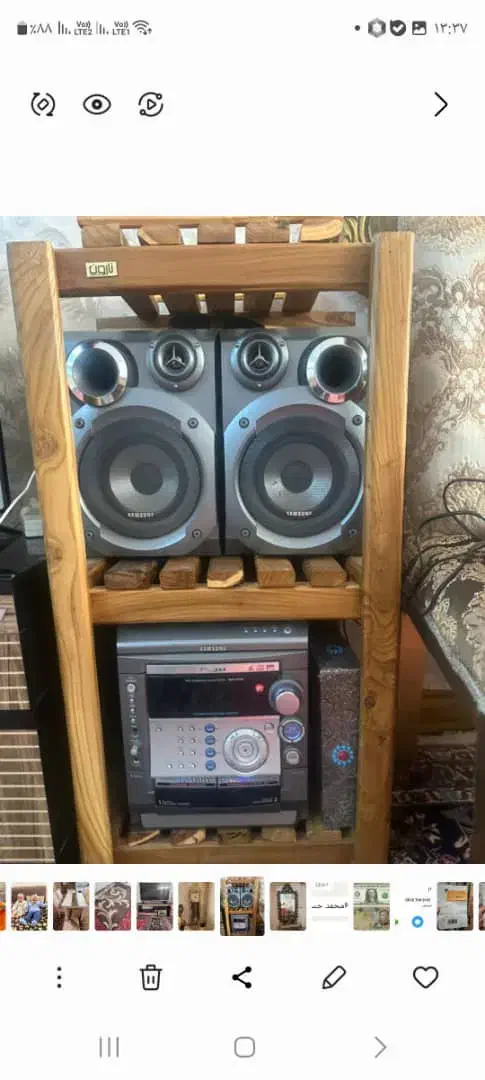 ظبط و باند با استند چوبی|سیستم صوتی خانگی|همدان, |دیوار