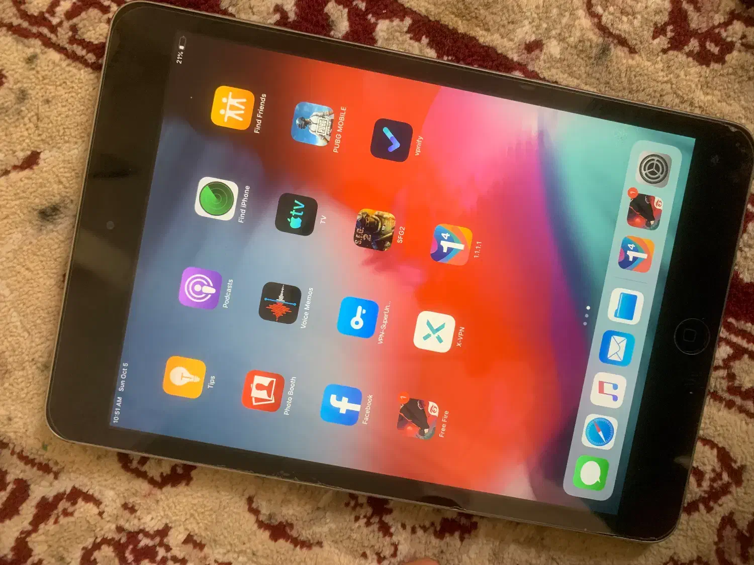 ایپد مینی دو بسیار تمیز|تبلت|کرج, آق تپه|دیوار