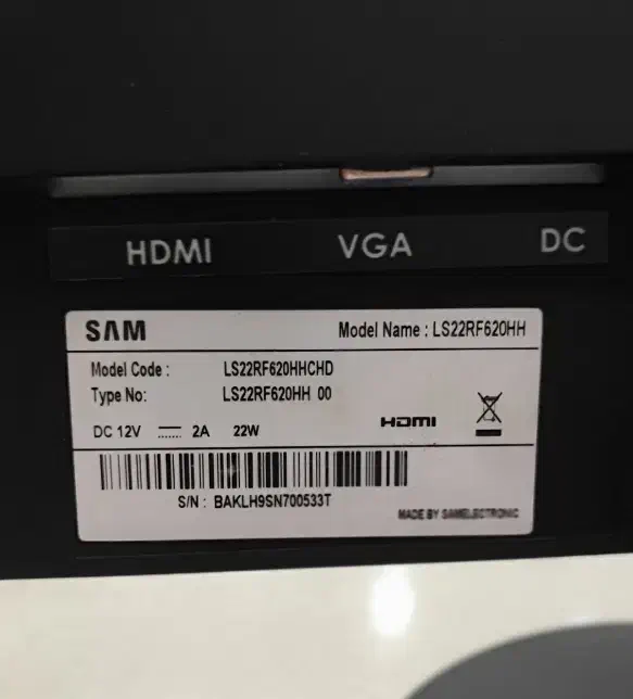 مانیتور سام ۲۲ اینچ|قطعات و لوازم جانبی رایانه|اسلام‌شهر, زرافشان|دیوار