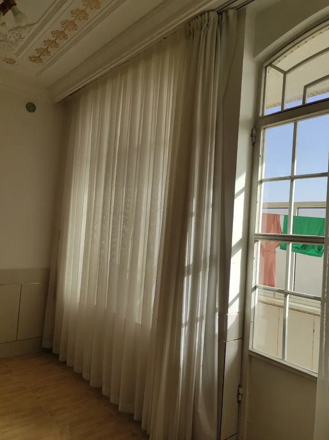 پرده پذیرایی حریر و آستری ۶متری|پرده، رانر، رومیزی|اصفهان, جلفا|دیوار