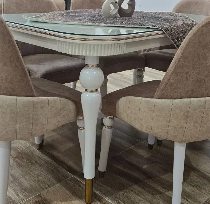 میز  ناهار خوری ۶ نفره|میز و صندلی غذاخوری|شاهین‌شهر, مورچه خورت|دیوار