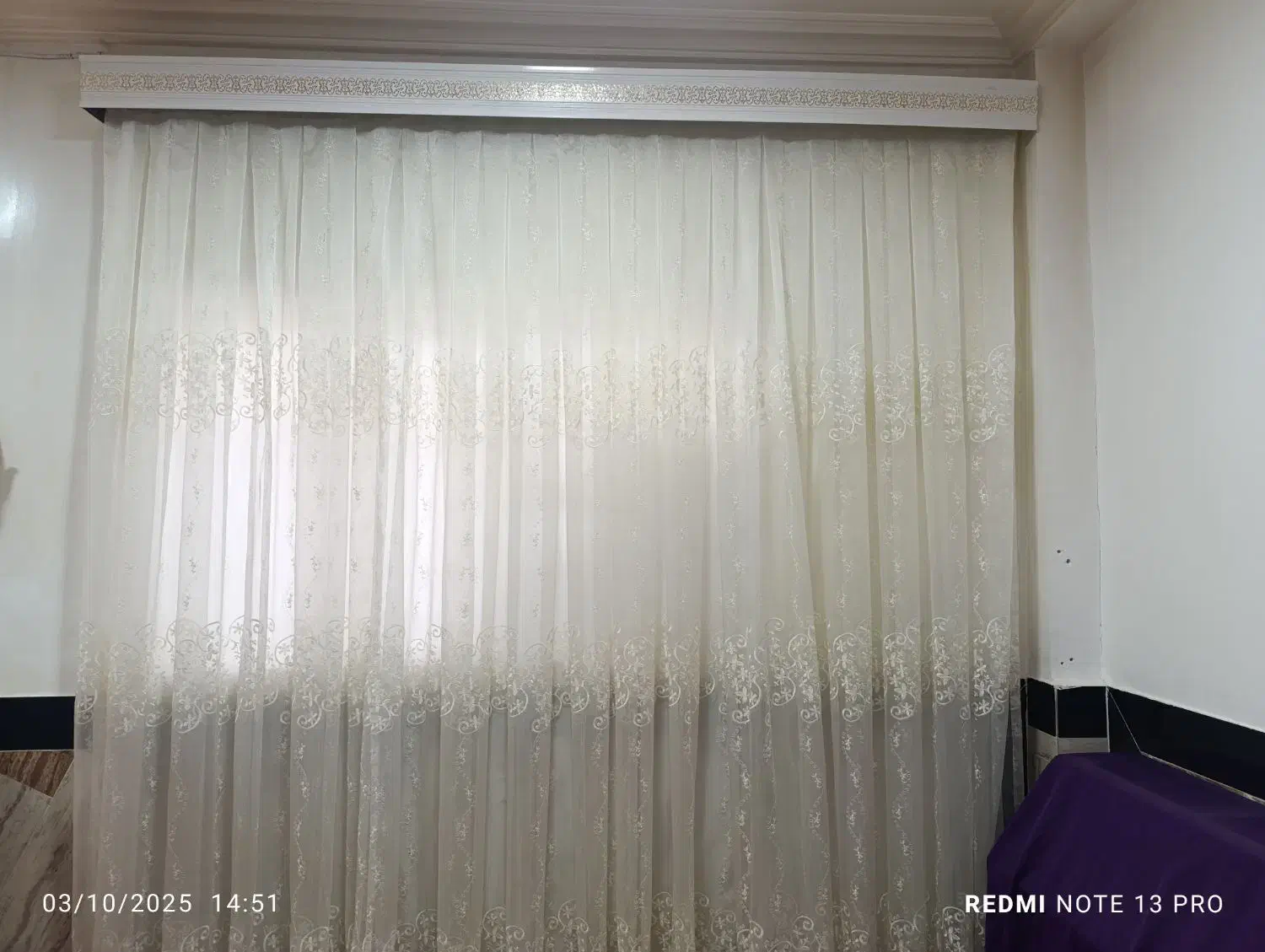 فروش پرده و کتیبه و مخمل بنفش|پرده، رانر، رومیزی|گالیکش, |دیوار