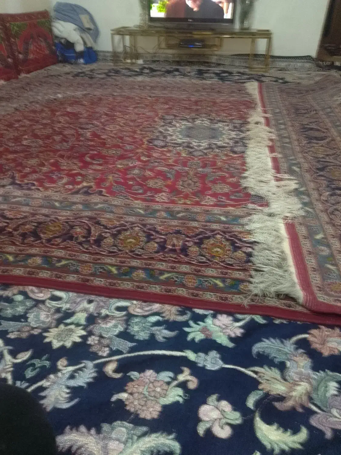 فرش دست بافت مشهد در حد نو|فرش|تبریز, |دیوار