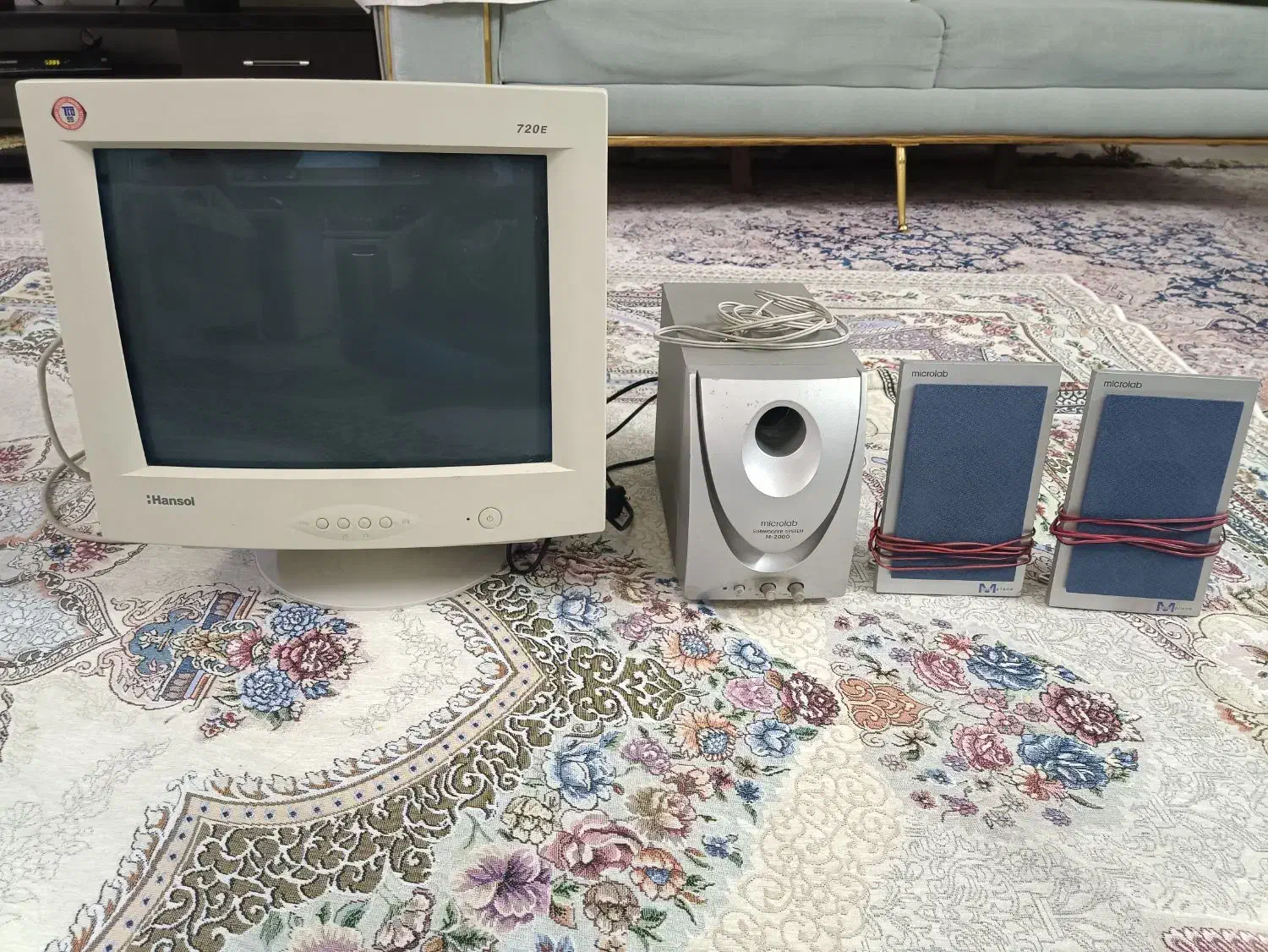 مانیتور Hansol + ساب وفور + بلند گو|قطعات و لوازم جانبی رایانه|شیراز, شهرک مخابرات|دیوار