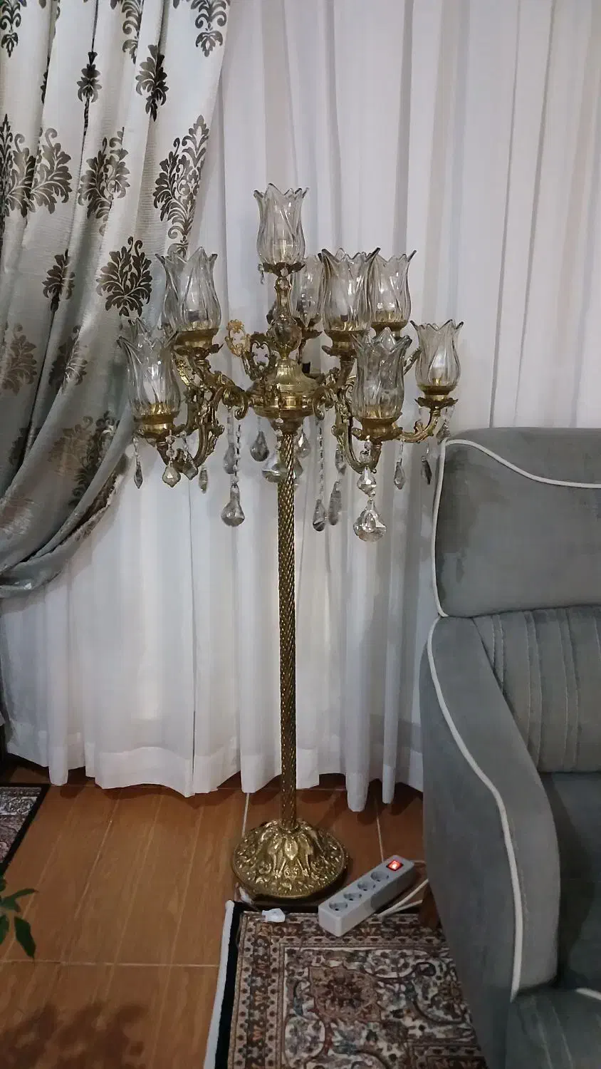 آباژور برنز کنار سالنی|چراغ خواب و آباژور|ارومیه, |دیوار