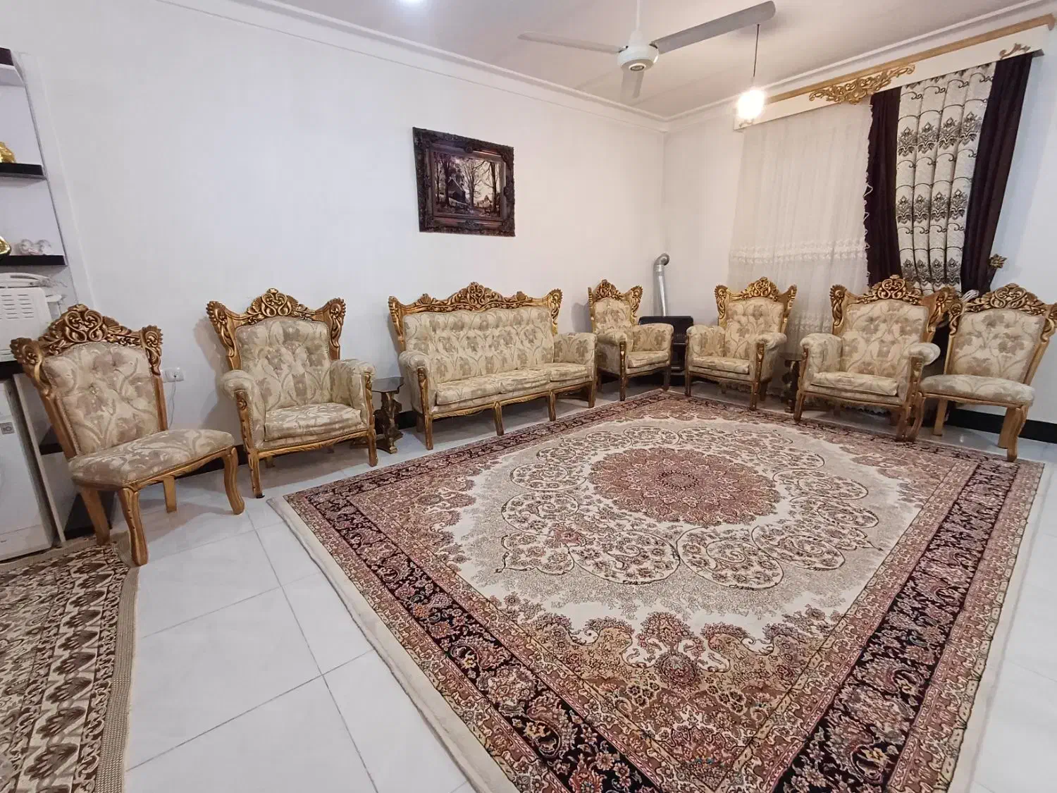 مبل سلطنتی ۹ نفره|مبلمان خانگی و میز عسلی|بهشهر, |دیوار