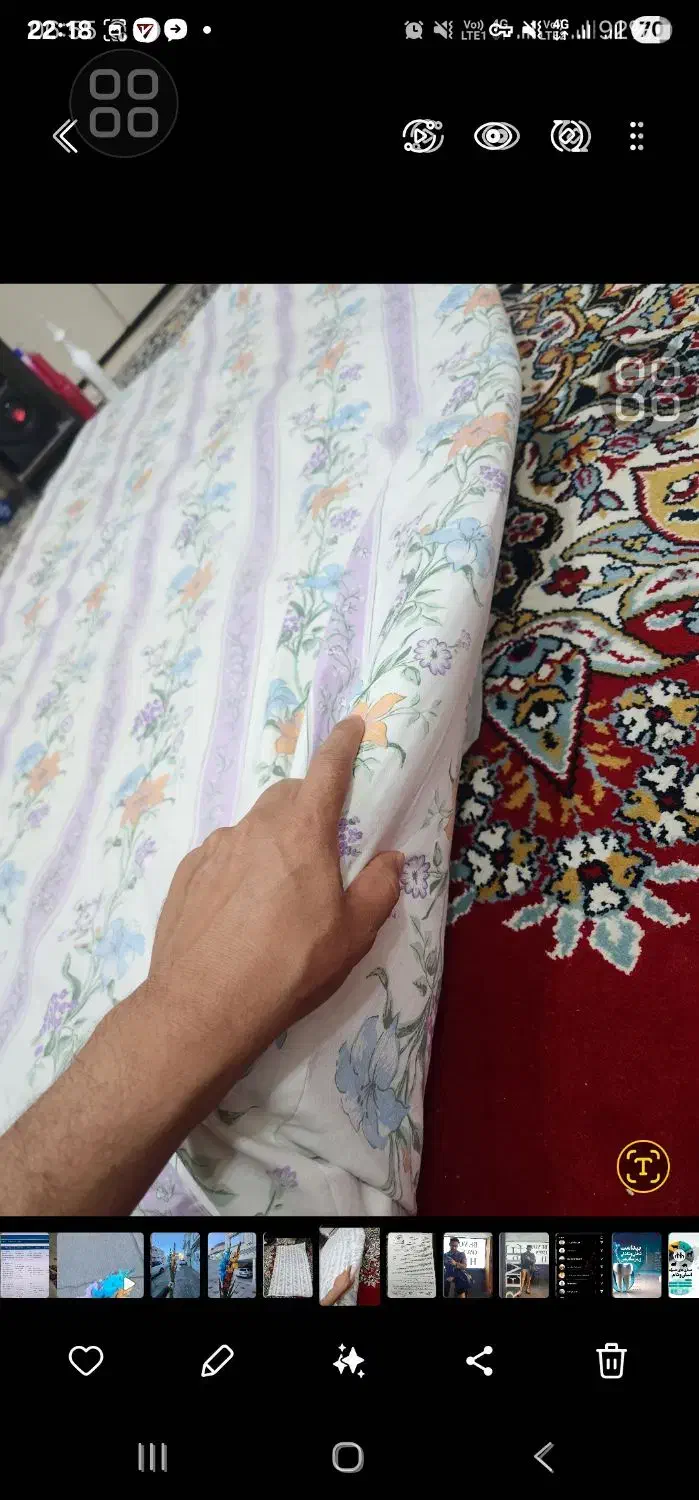 تشک پنبه ای دست دوز در حد نو|رختخواب، بالش، پتو|بیرجند, |دیوار