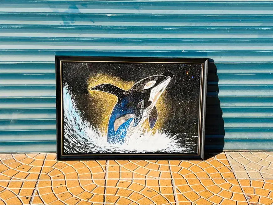 تابلو رزینی نهنگ|تابلو، نقاشی، عکس|تبریز, |دیوار