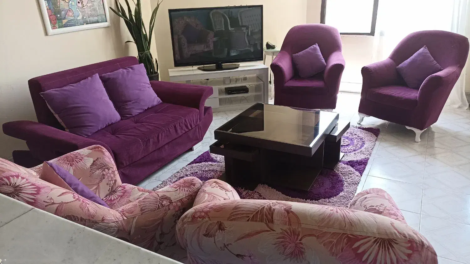 مبلمان شش نفره به همراه فرش اسپرت۴متری|مبلمان خانگی و میز عسلی|اصفهان, کردآباد|دیوار