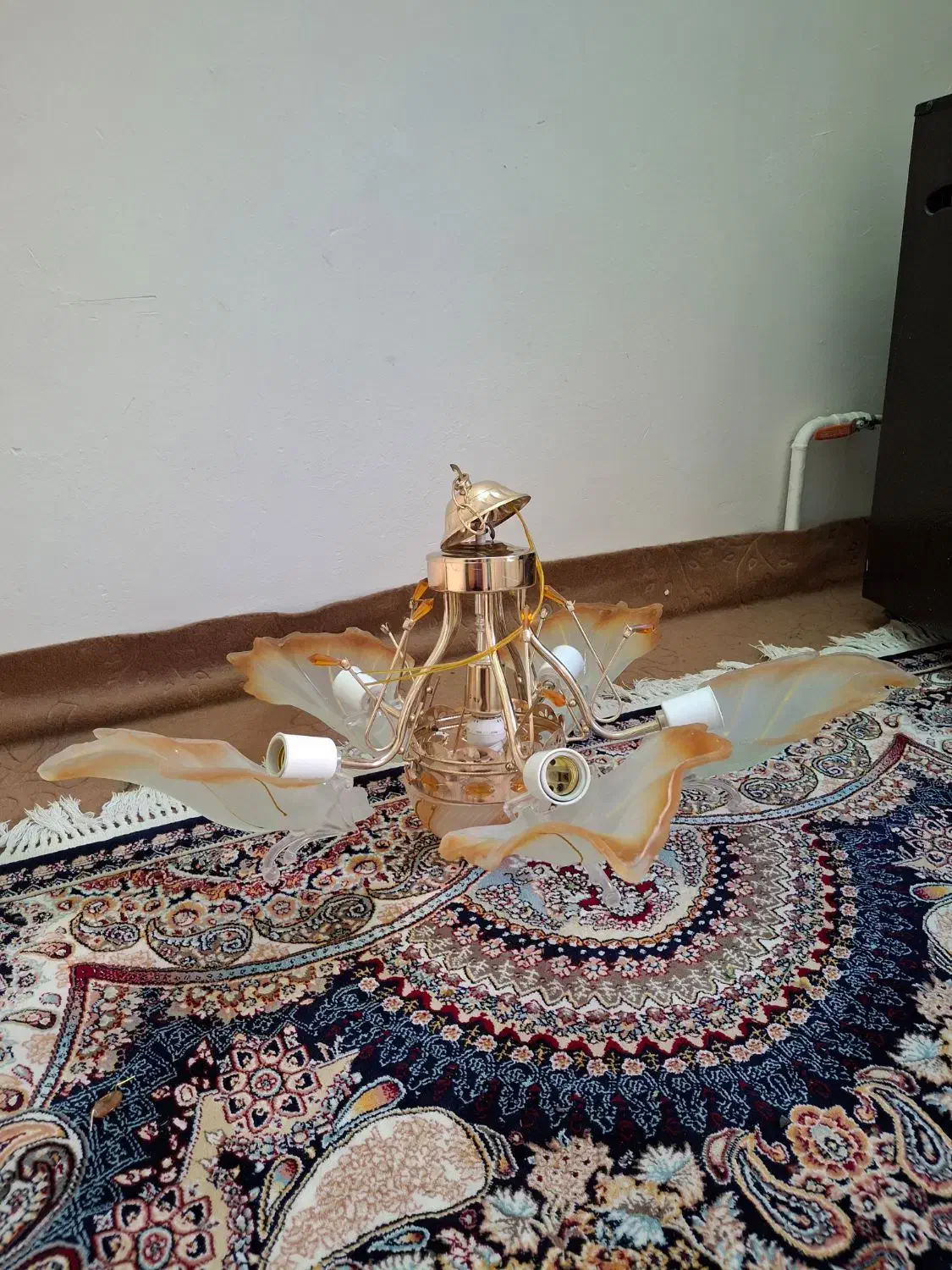 لوستر ۵ شاخه تمیز و سالم|لوستر و چراغ آویز|مشهد, شهرک مهرگان|دیوار