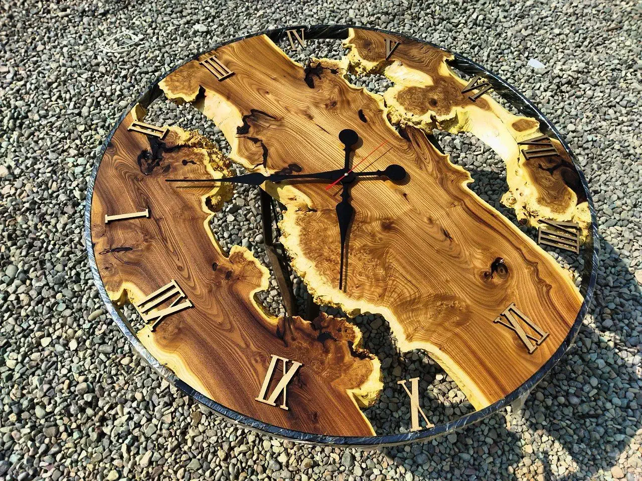 ساعت دیواری چوبی روستیک|ساعت دیواری و تزئینی|پاکدشت, پاکدشت (مامازند)|دیوار