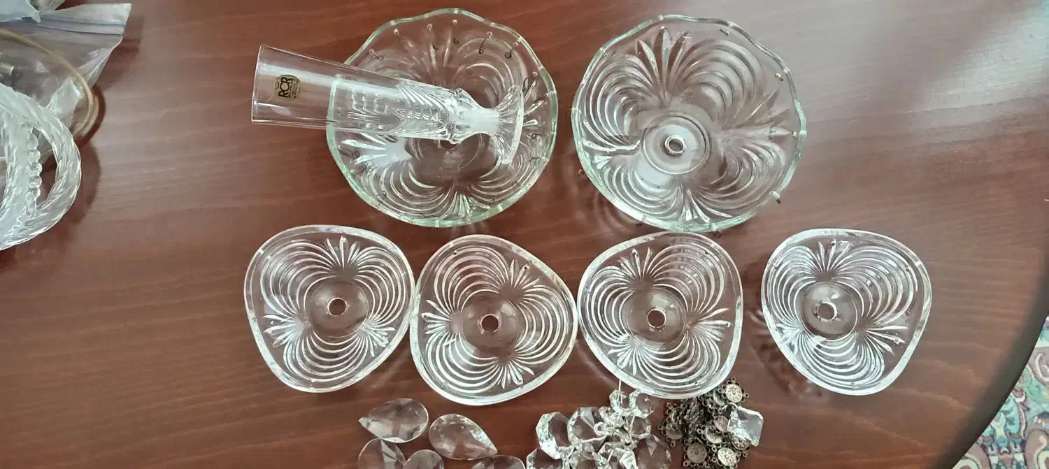 کاسه و قطعات لوستر|لوستر و چراغ آویز|تهران, آبشار|دیوار