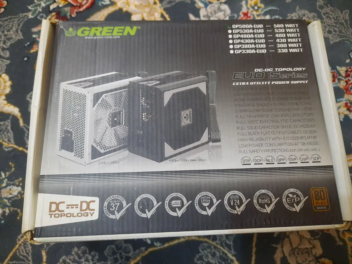 پاور 580 وات گرین مدل A-eud|قطعات و لوازم جانبی رایانه|اصفهان, کشاورزی|دیوار