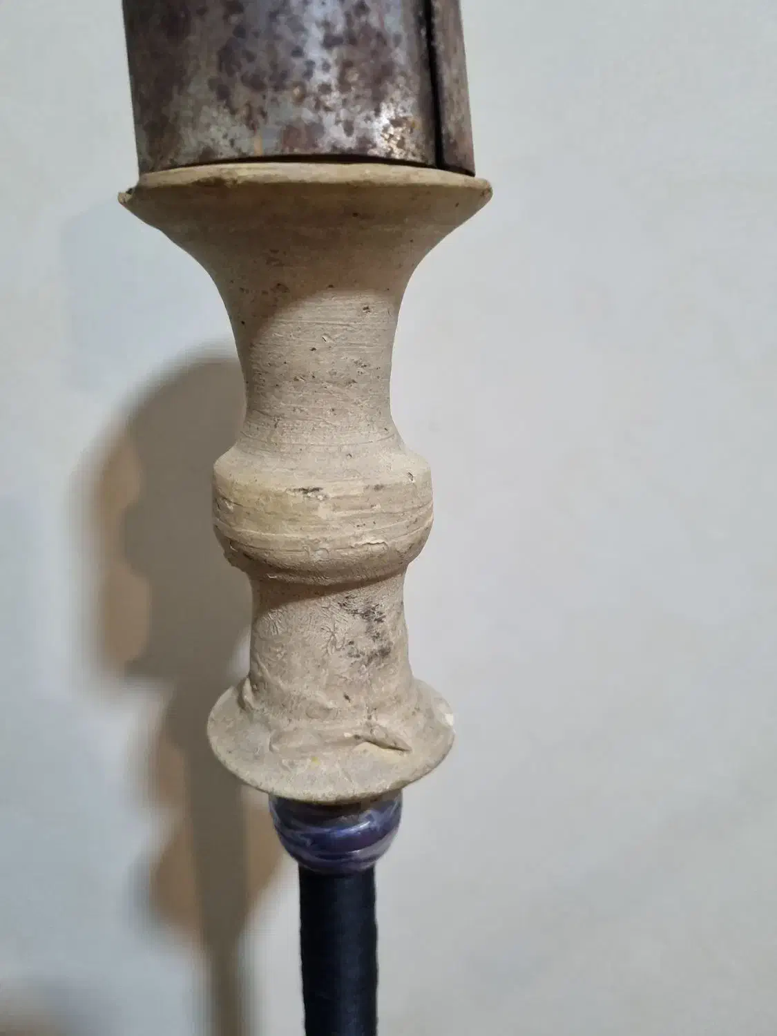 قلیان تنه سفالی و چوبی|کلکسیون و سرگرمی|تهران, نیلوفر|دیوار