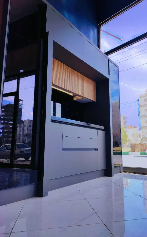 دکور کابینت هایگلس با شیشه دکو فیکس|مصالح و تجهیزات ساختمان|اردبیل, |دیوار