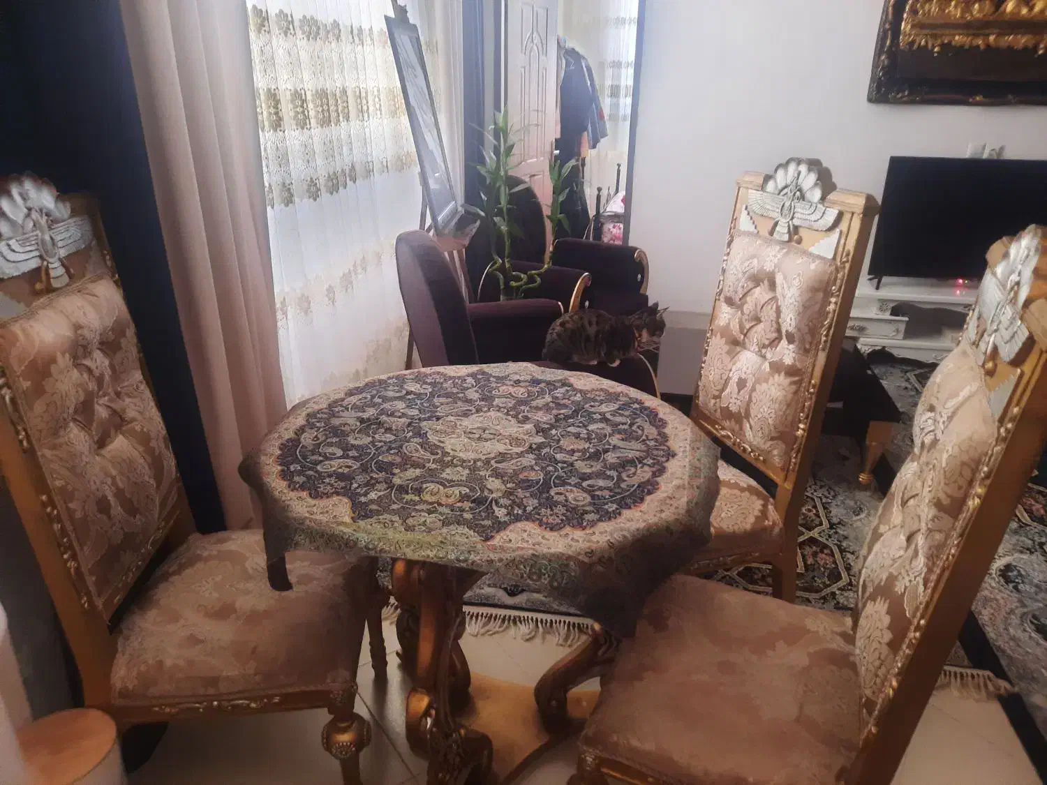 میز ناهار خوری ۴نفره چوبی|میز و صندلی غذاخوری|شاهرود, |دیوار