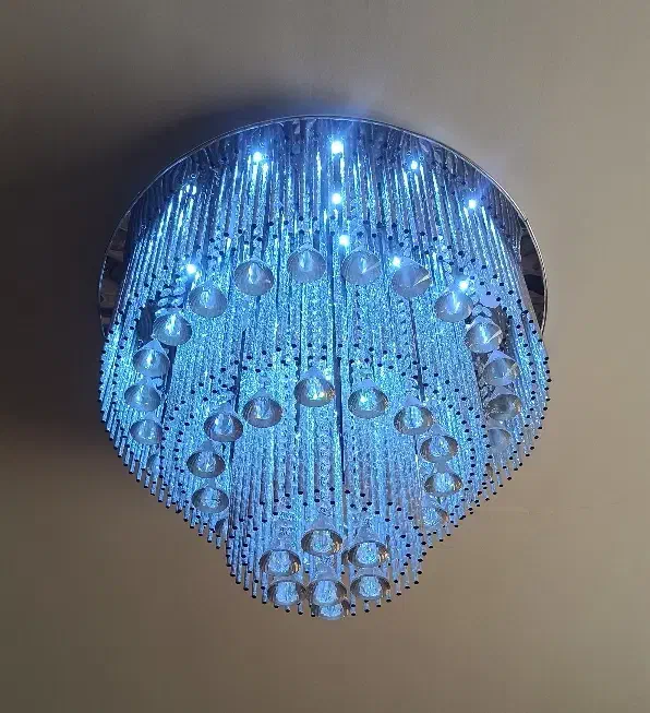 لوستر کریستالی چند حالته 60 سانتی|لوستر و چراغ آویز|پرند, فاز ۴|دیوار