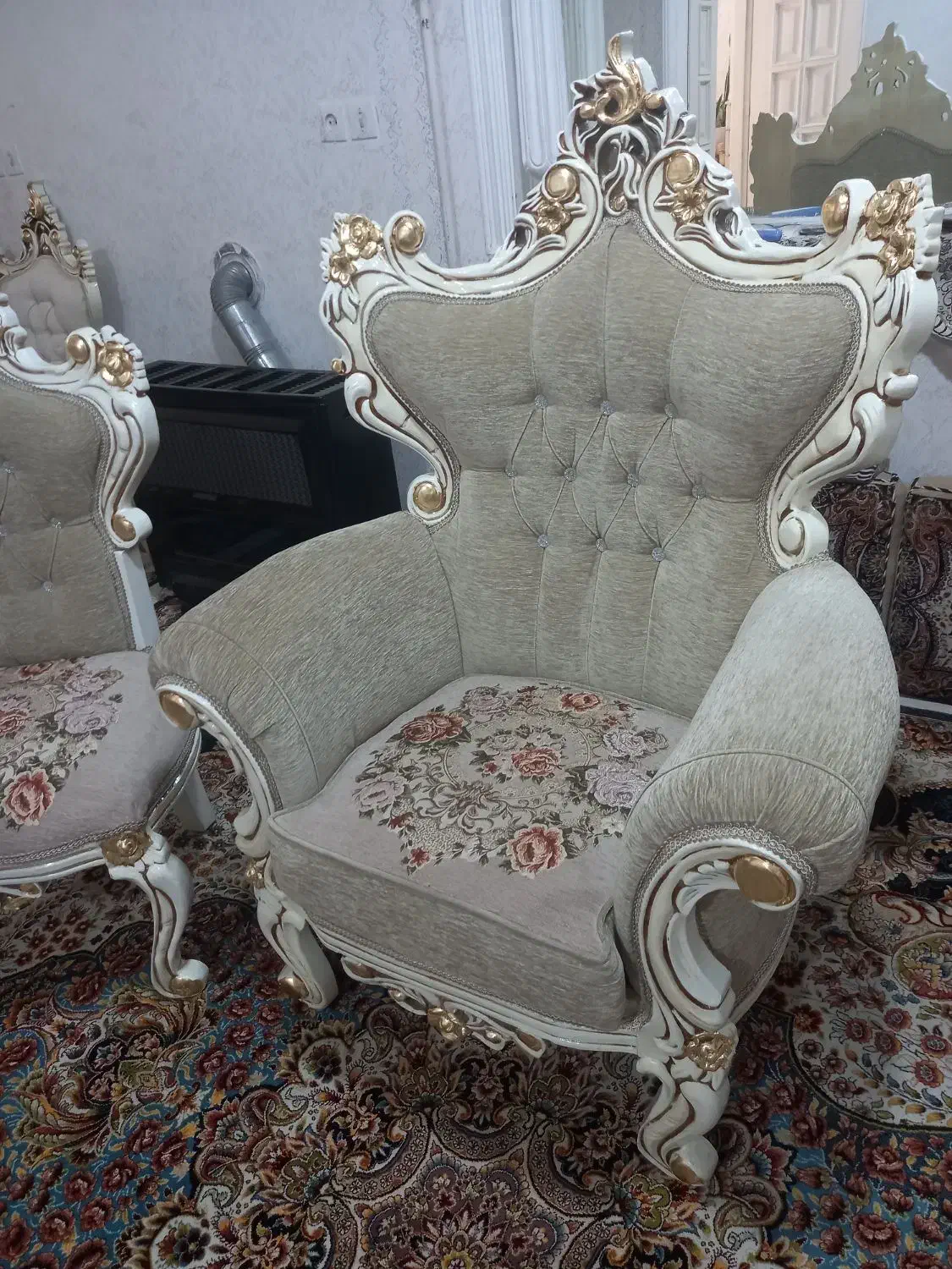 مبلمان سلطنتی ۹ نفره تمام چوب نو|مبلمان خانگی و میز عسلی|قم, زنبیل آباد|دیوار