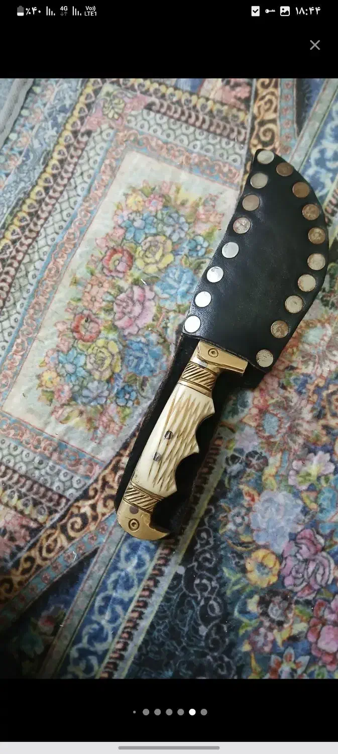 چاقو ترکمنی ۲۰ سانتی|کلکسیون اشیاء عتیقه|گنبد کاووس, |دیوار