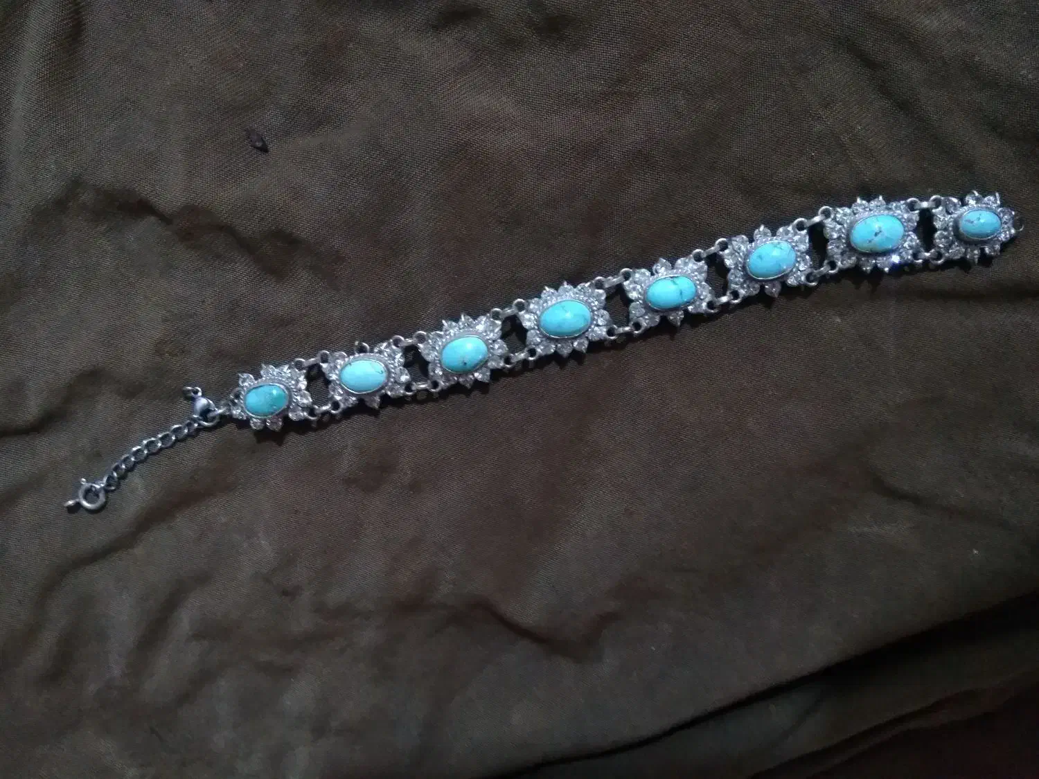 دستبند نقره فیروزه اصل نیشابور|جواهرات|زاهدان, |دیوار