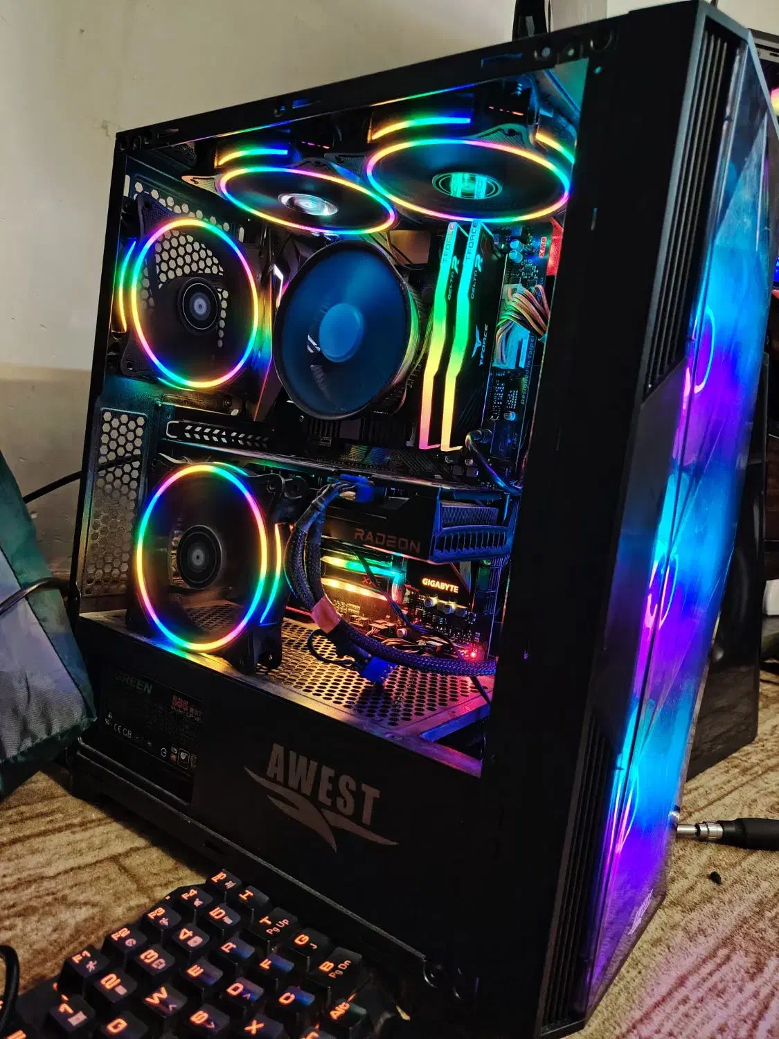 کیس گیمینگ کامپیوتر گیمینگ 6600xt|رایانه رومیزی|رشت, احمد گوراب|دیوار