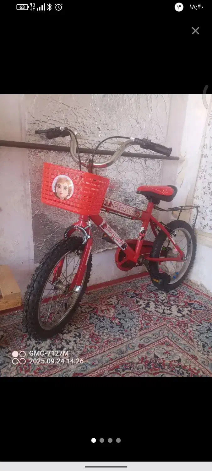 سایز 16 دوچرخه قرمز|دوچرخه، اسکیت، اسکوتر|شیراز, صاحب الزمان|دیوار