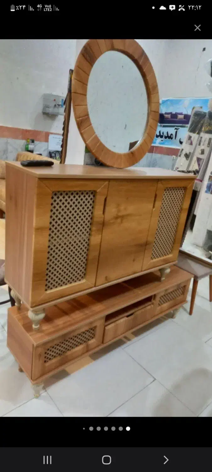 آیینه و کنسول میز تی وی و جاکفشی|میز تلویزیون|هشتگرد, شهرک راه آهن|دیوار