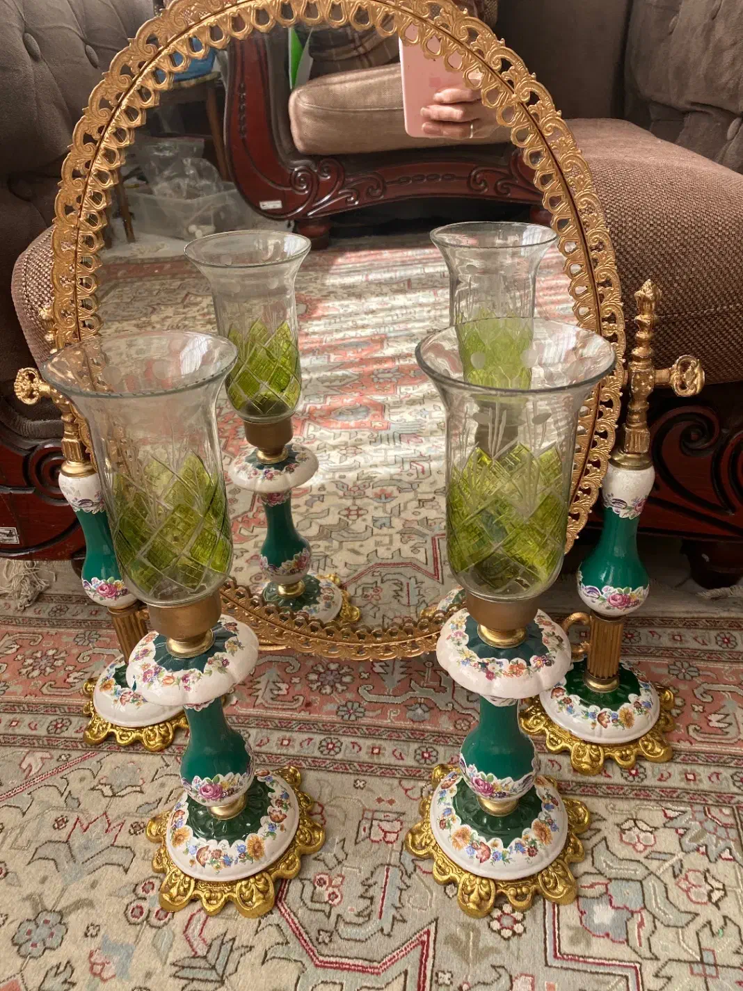 ایینه شمعدان قدیمی|آینه|تهران, شهرک غرب|دیوار