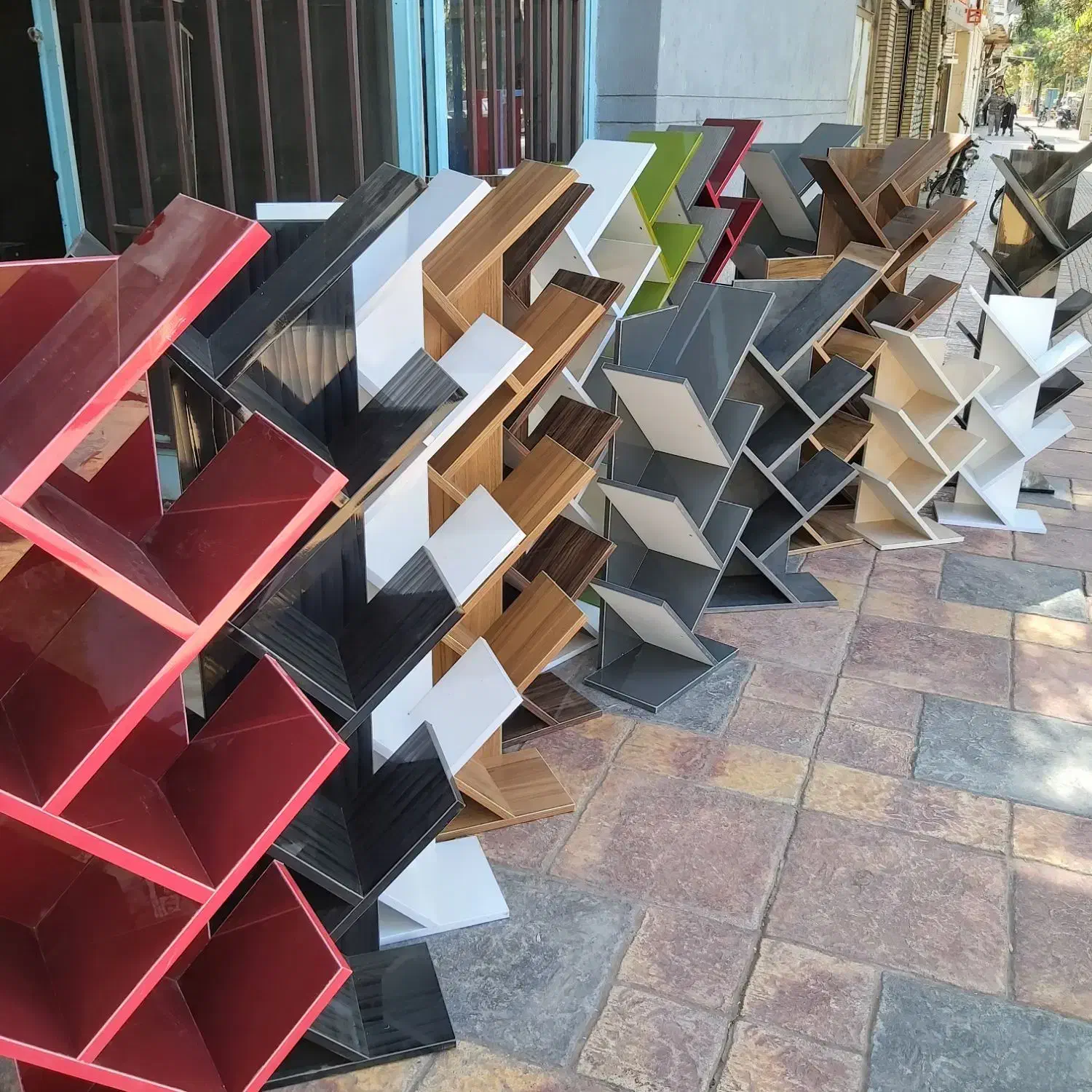 کتابخانه درختی زیبا محکم|کتابخانه، شلف، قفسه‌های دیواری|کرمان, |دیوار