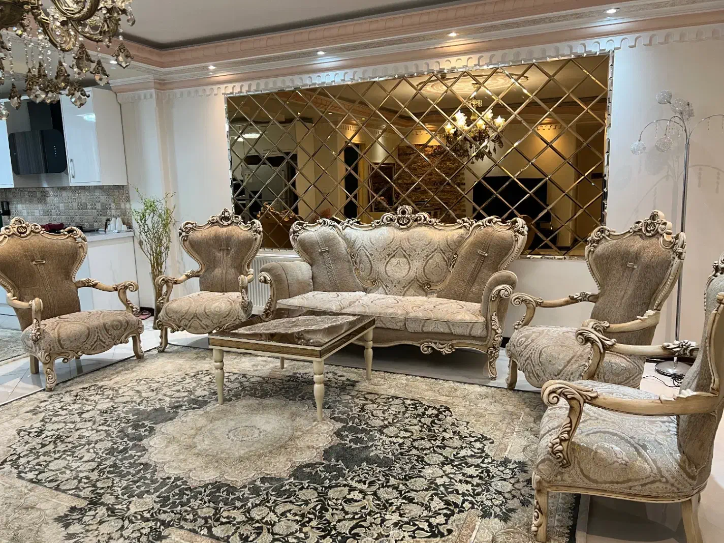 مبل ۷نفره سالم با میزوعسلی|مبلمان خانگی و میز عسلی|تهران, افسریه شمالی|دیوار