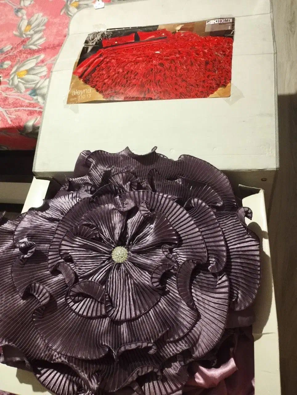 روتختی دونفره ساتن بنفش برجسته|سرویس روتختی|پردیس, فاز ۲|دیوار