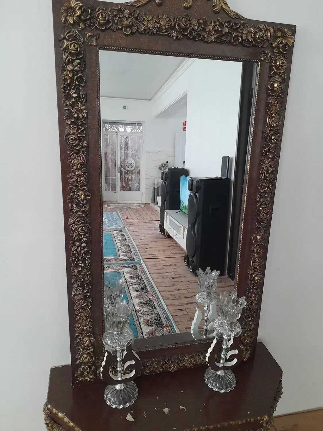 آینه شمعدان|آینه|ارومیه, |دیوار