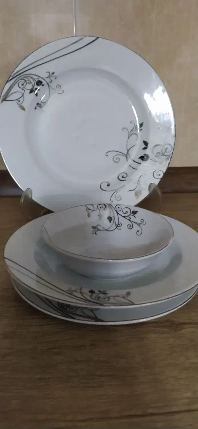 سرویس چینی تقدیس 12نفره|ظروف سرو و پذیرایی|فلاورجان, |دیوار