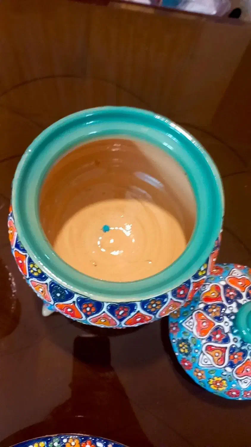 گلدون شکلات خوری و بشقاب دیوارکوب مینا کاری|صنایع دستی و سایر لوازم تزئینی|تهران, لویزان|دیوار