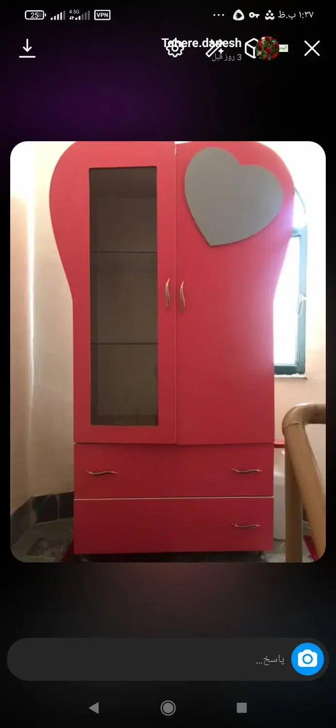 کمد بچه تمیز و دستساز بدون ایراد|جاکفشی، کمد، دراور|نقده, |دیوار