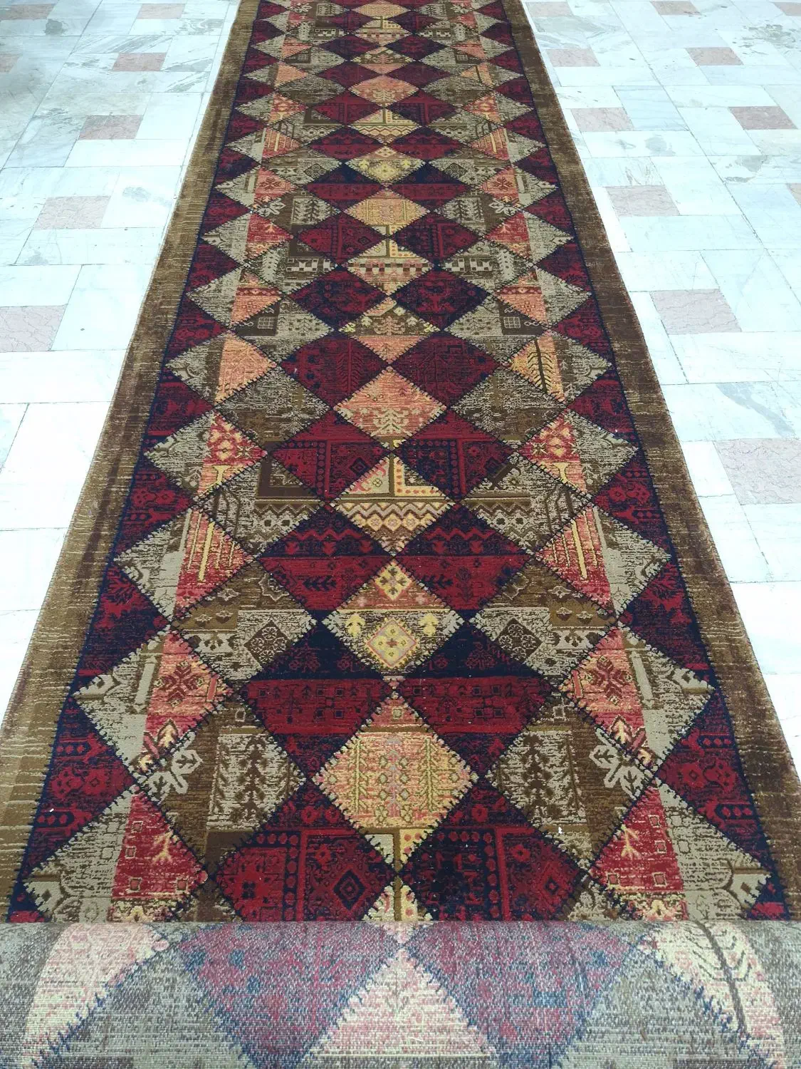 لاکی خشتی/کناره خشتی/جدیدترین کناره/جزئی|فرش|قم, امامزاده ابراهیم|دیوار